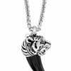 Best * Effy Collection Men'S Onyx Claw Tiger 22 Pendant Necklace In Sterling Silver Sterling Silver