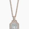 Best * Effy Collection Diamond Halo 18 Pendant Necklace (3/8 Ct. T.W.) In 14K Rose Gold & White Gold Rose & White Gold