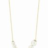 New * Effy Collection Cultured Freshwater Pearl (4-1/2 8Mm) & Diamond (1/20 Ct. T.W.) 17 Statement Necklace In 14K Gold 14K Yellow Gold