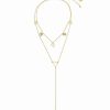 Best * Steve Madden Heart Y Necklace Set, 2 Pieces Crystal, Gold