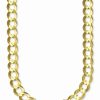 Best * Italian Gold 30 Open Curb Link Chain Necklace In Solid 10K Gold Gold