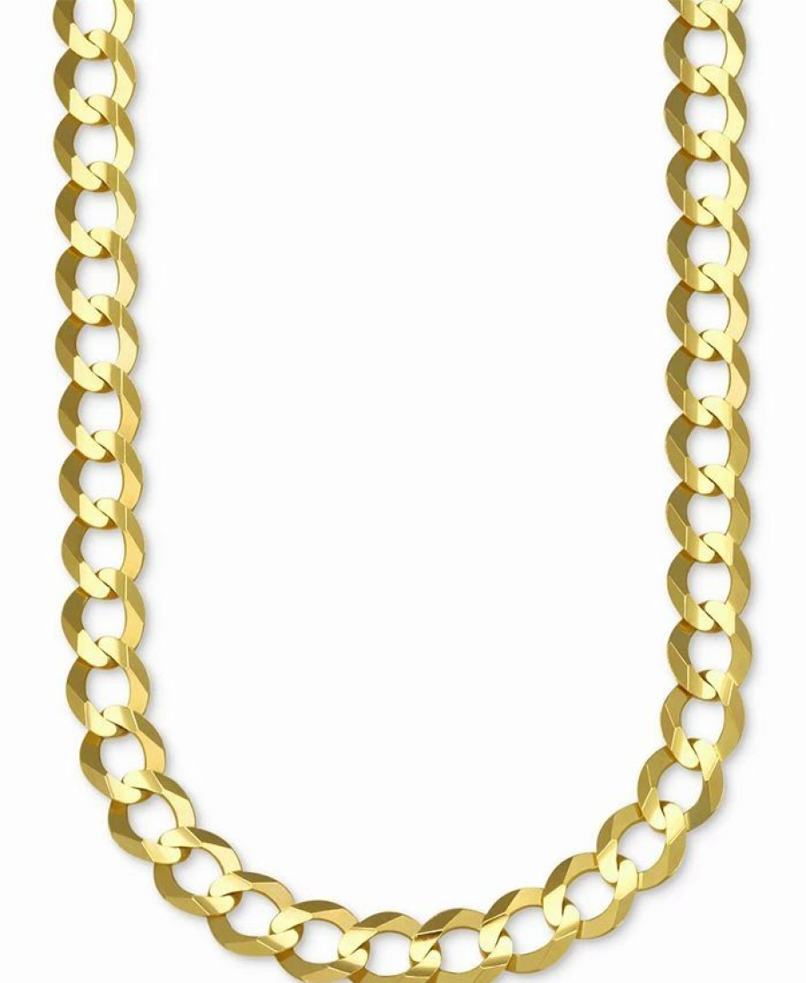 Best * Italian Gold 30 Open Curb Link Chain Necklace In Solid 10K Gold Gold