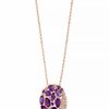 Online * Effy Collection Amethyst (1-7/8 Ct. T.W.) & Diamond (1/5 Ct. T.W.) Cluster 18 Pendant Necklace In 14K Rose Gold Amethyst