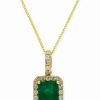 Online * Effy Collection Brasilica By Effy Emerald (1-3/8 Ct. T.W.) And Diamond (1/4 Ct. T.W.) Pendant Necklace In 14K Gold Or 14K White Gold, Created For Macy'S