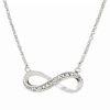 Hot * Macy'S Diamond Infinity Pendant In Sterling Silver (1/10 Ct. T.W.) No Color