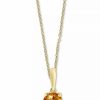 Wholesale * Effy Collection Citrine Solitaire 18 Pendant Necklace (3/4 Ct. T.W.) In 14K Gold Yellow Gol