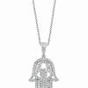 Best * Effy Collection Diamond Hamsa Hand 18 Pendant Necklace (1/2 Ct. T.W.) In 14K White Gold White Gold