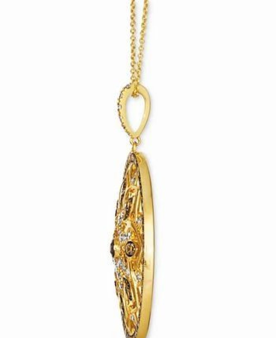 Clearance * Le Vian Chocolate Diamond (3/4 Ct. T.W.) & Nude Diamond (1 Ct. T.W.) Mandala 18 Pendant Necklace In 14K Gold 14K Honey Gold Pendant