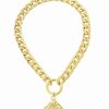 Best * Steve Madden Gold-Tone Signature Pendant Necklace Gold