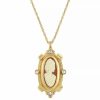 Wholesale * 2028 Gold-Tone Pendant Necklace Carnelian