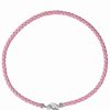 Online * American West Pink Leather Toggle Necklace In Sterling Silver Silver