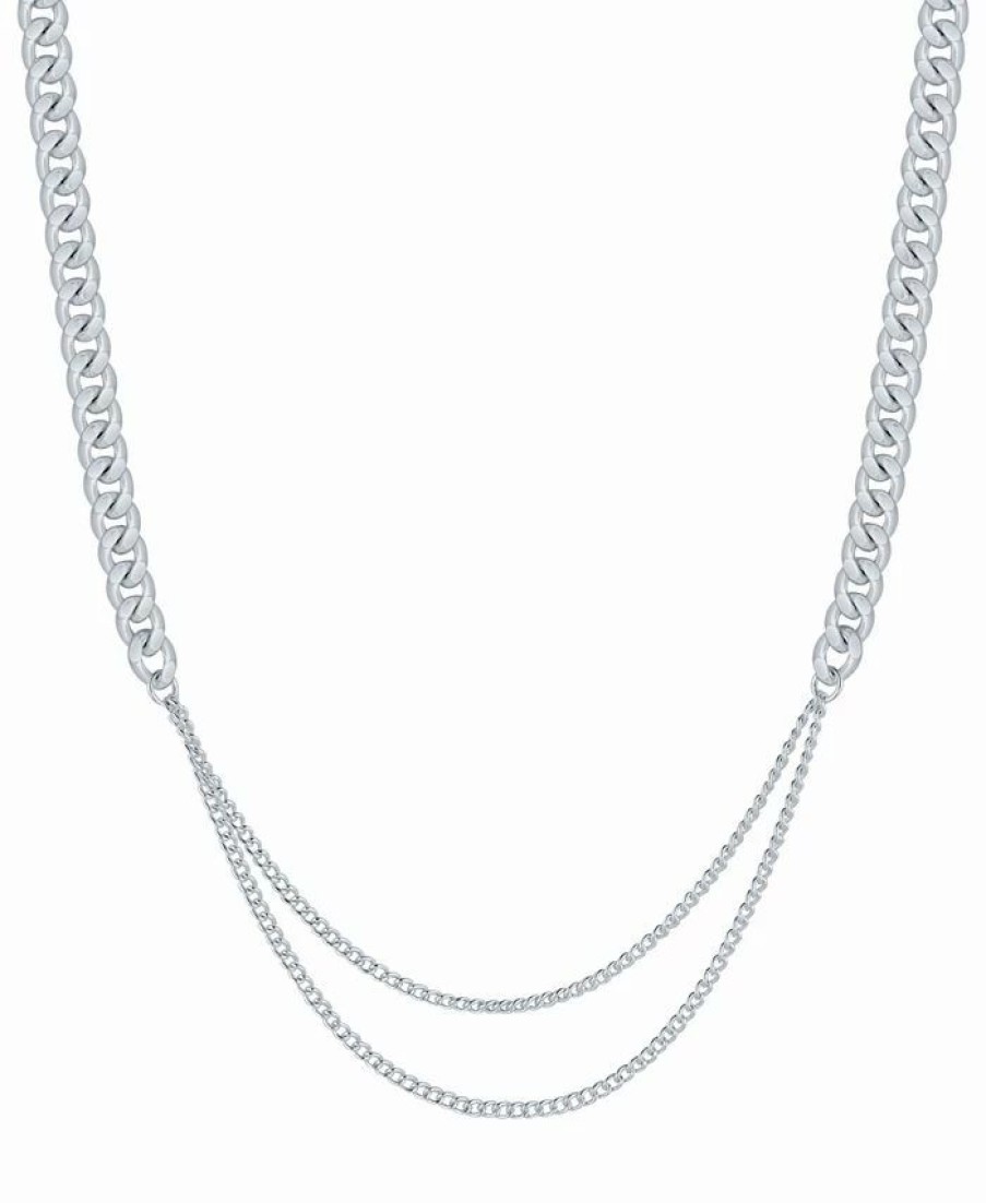 Hot * And Now This Fine Silver-Plated Curb Chain Necklace Silver