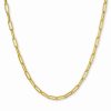 Hot * Italian Gold Paperclip Link 16 Chain Necklace In 14K Gold Yellow Gold