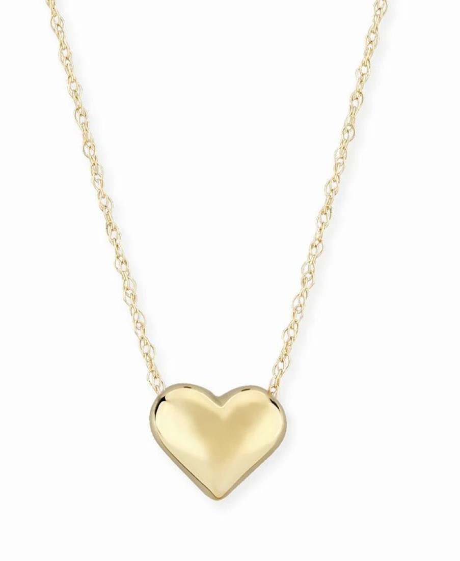 Wholesale * Macy'S Puffed Heart Necklace Set In 14K Yellow Gold Gold