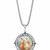 New * 2028 Women'S Stone Round Cameo Pendant Blue