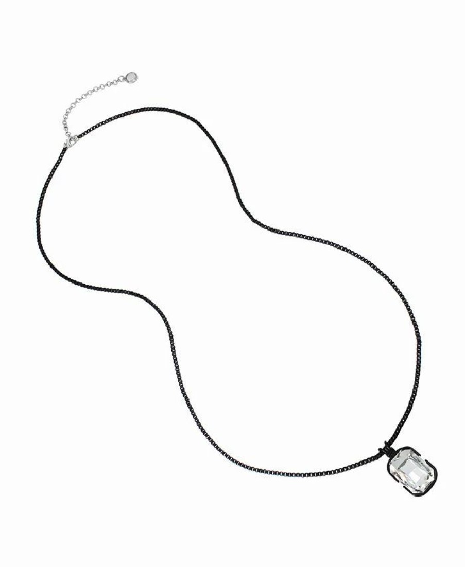 Wholesale * Steve Madden One Pendant Necklace Crystal, Black