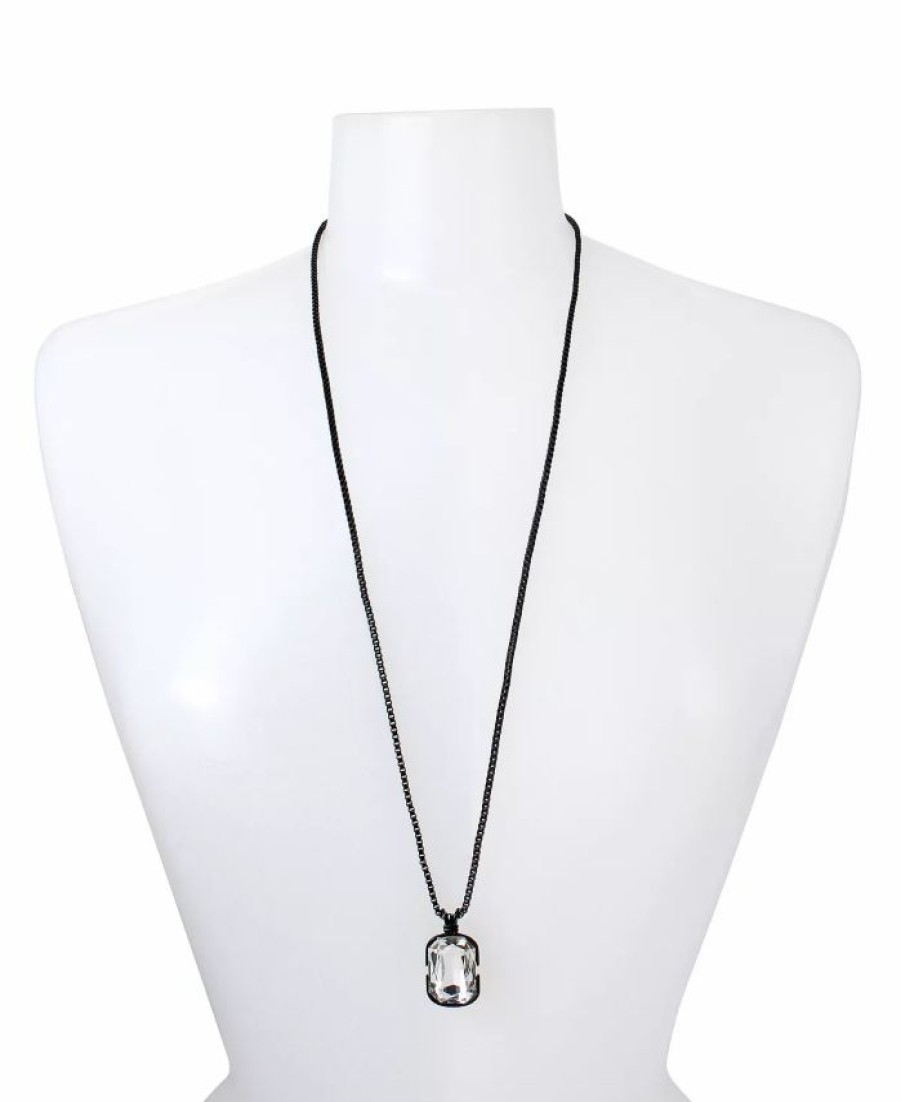 Wholesale * Steve Madden One Pendant Necklace Crystal, Black