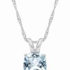 Best * Macy'S Sky Blue Topaz (2-3/4 Ct. T.W.) Pendant Necklace In Sterling Silver. Also Available In Rose Quartz, And Amethyst