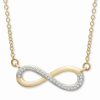 Wholesale * Wrapped Diamond Infinity 17 Pendant Necklace (1/20 Ct. T.W.) In 14K Gold, Created For Macy'S Yellow Gold