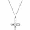 Online * Macy'S Sterling Silver Necklace, Swirl Cross Pendant No Color