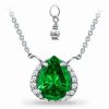 Online * Giani Bernini Created Green Quartz And Cubic Zirconia Accent Necklace Sterling Silver, Green