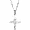 Online * Macy'S Crucifix Pendant Necklace In Sterling Silver Silver