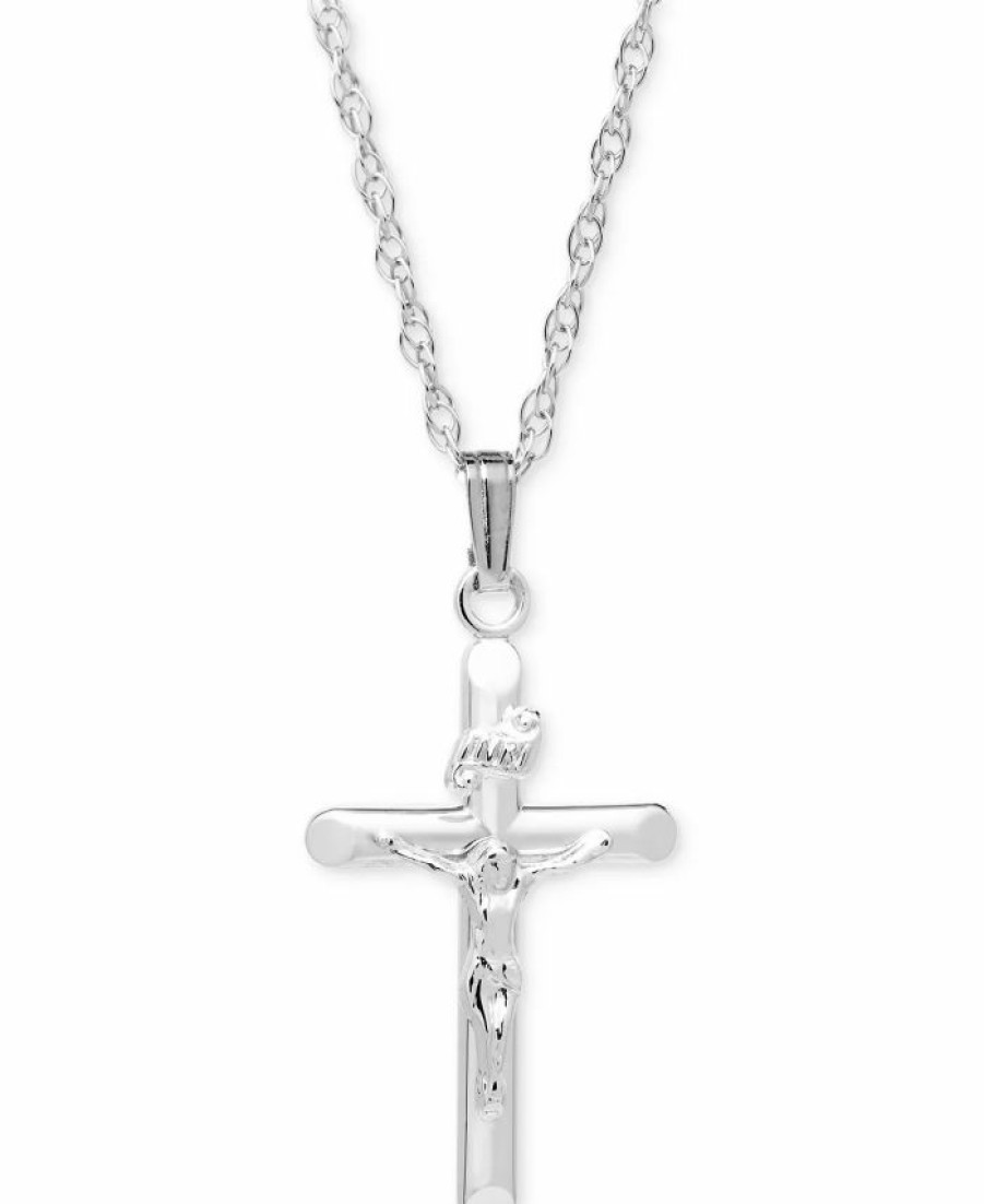 Online * Macy'S Crucifix Pendant Necklace In Sterling Silver Silver