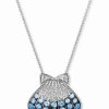 Clearance * Le Vian Multi-Sapphire (5/8 Ct. T.W.) & Nude Diamond (1/20 Ct. T.W.) Shell Pendant Necklace In 14K White Gold, 18 + 2 Extender No Color