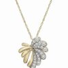 Wholesale * Wrapped Diamond Palm Tree Pendant Necklace (1/5 Ct. T.W.) In 10K Gold, 16 + 2 Extender, Created For Macy'S Yellow Gold