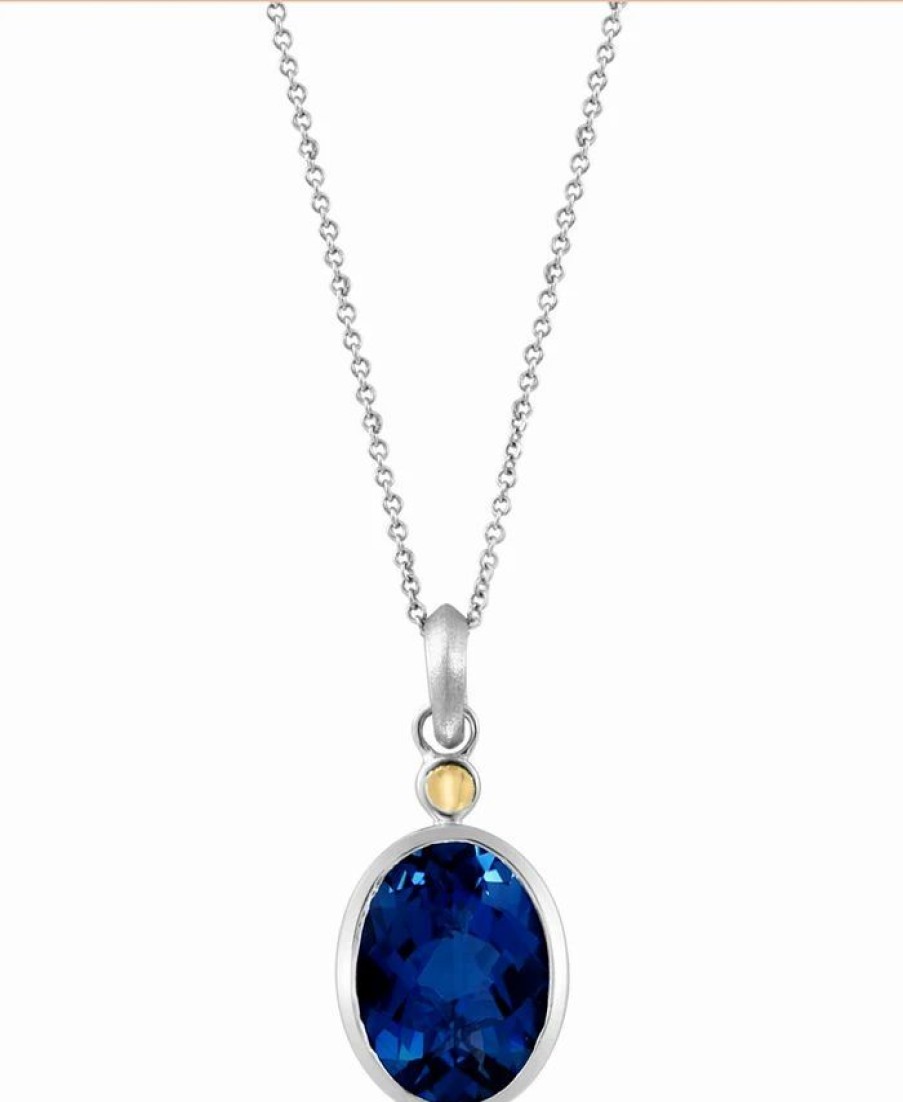 Wholesale * Effy Collection London Blue Topaz (10-1/3 Ct. T.W.) & Citrine Accent 18 Pendant Necklace In Sterling Silver Blue Topaz