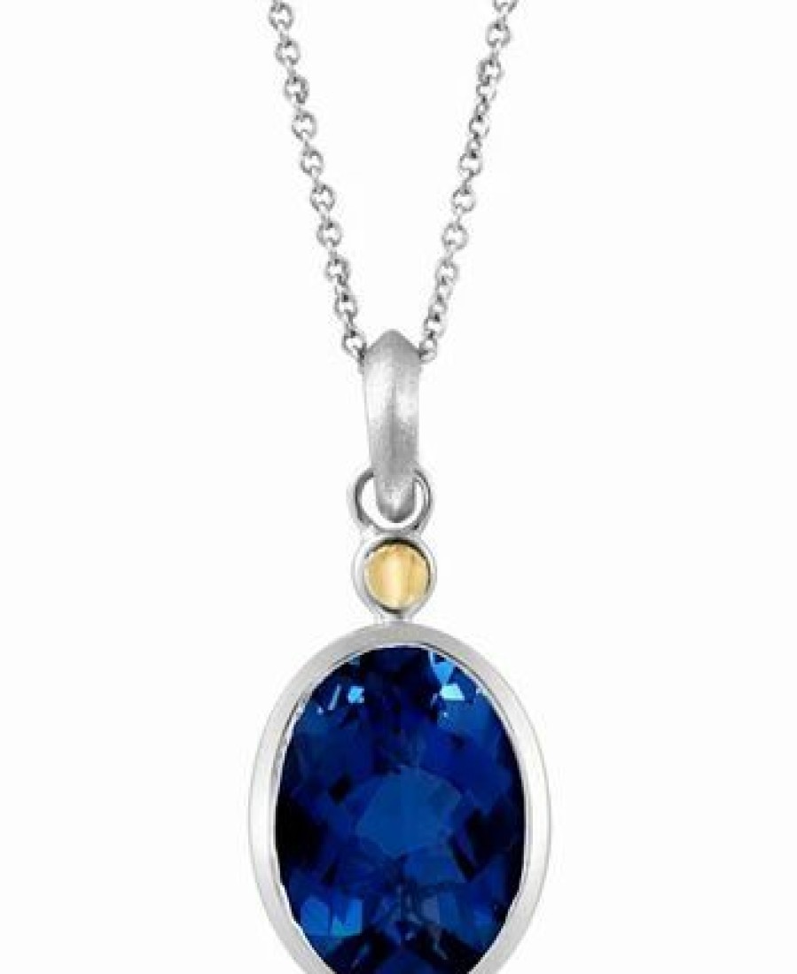 Wholesale * Effy Collection London Blue Topaz (10-1/3 Ct. T.W.) & Citrine Accent 18 Pendant Necklace In Sterling Silver Blue Topaz