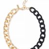 Best * Inc International Concepts Two-Tone Large Link Collar Necklace, 17 + 3 Extender, Created For Macy'S Multi