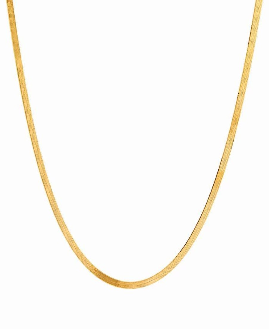 Hot * Italian Gold Herringbone Link 20 Chain Necklace In 10K Gold Gold