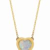 Online * Macy'S Gemstone Bezel Heart 18 Pendant Necklace In 10K Gold