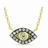 Online * Giani Bernini Cubic Zirconia With Black Rhodium Evil Eye Pendant, 18K Gold Over Silver Gold Over Silver