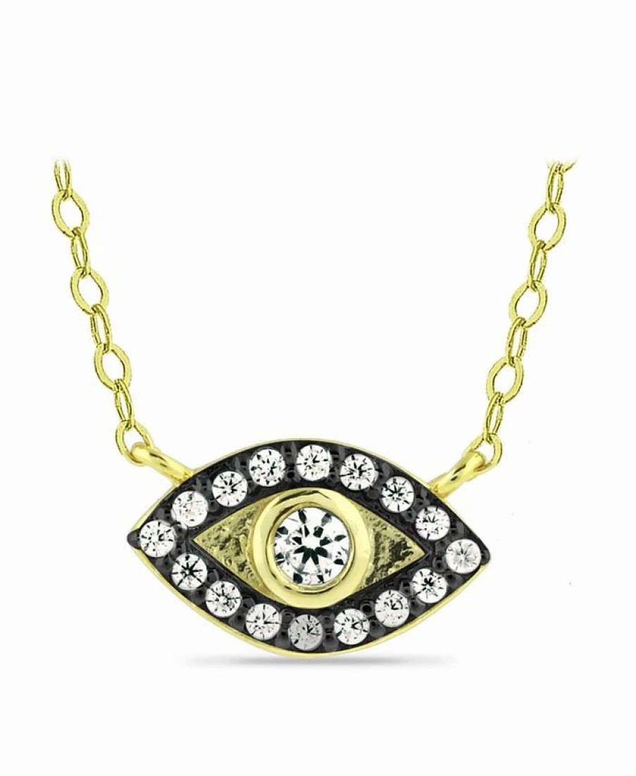 Online * Giani Bernini Cubic Zirconia With Black Rhodium Evil Eye Pendant, 18K Gold Over Silver Gold Over Silver