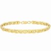 Wholesale * Italian Gold Men'S Solid Mariner Chain Bracelet (5-5/8Mm) In 10K Gold Gold