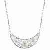 Clearance * Macy'S Other-Of-Pearl Flower 18 Statement Necklace In Sterling Silver Silver