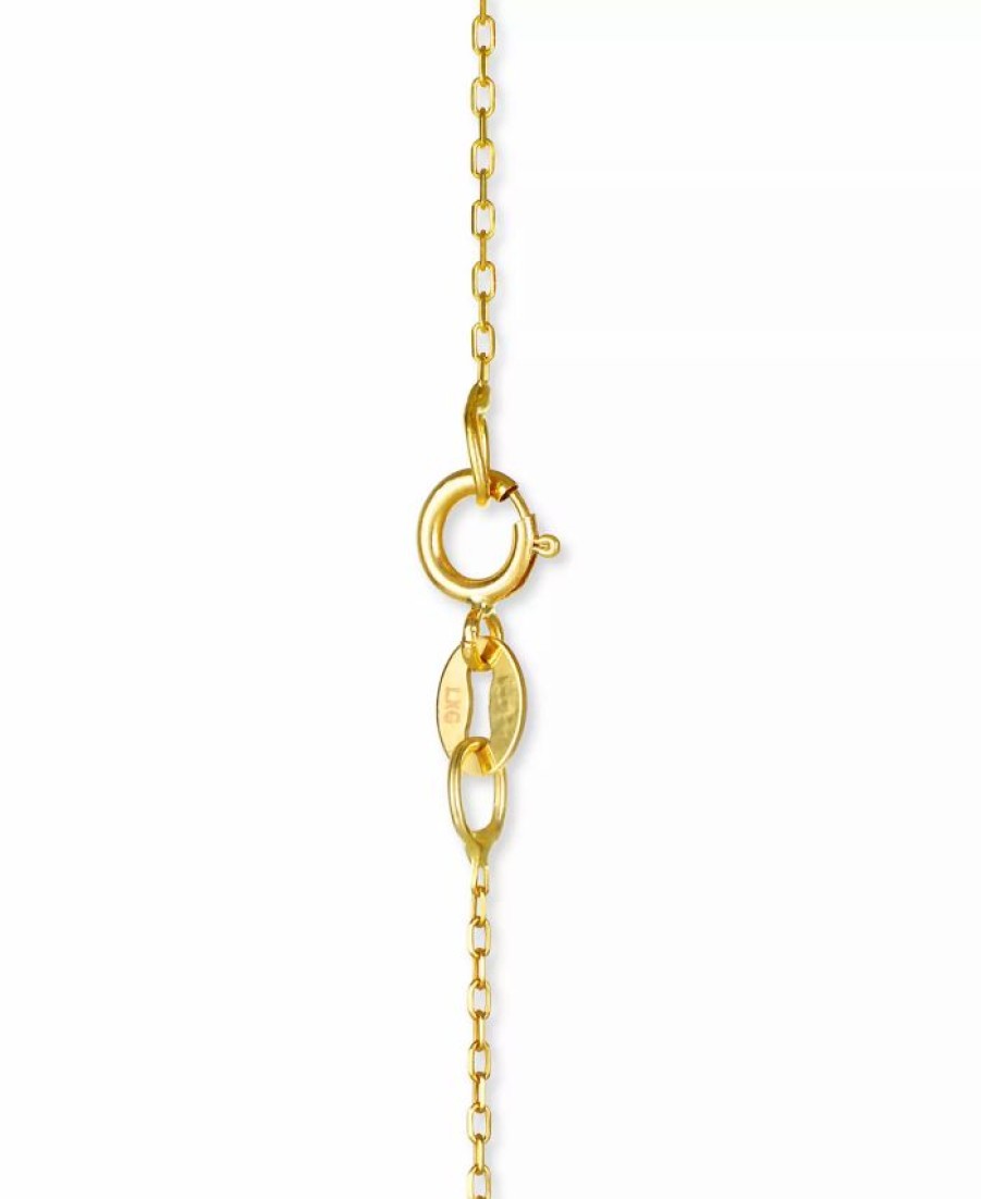 New * Italian Gold Love Knot 18 Pendant Necklace In 14K Gold Yellow Gold