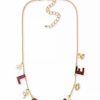 Wholesale * Inc International Concepts Gold-Tone Multicolor Pave Love & Shaky Charm Statement Necklace, 18 + 3 Extender, Created For Macy'S Gold