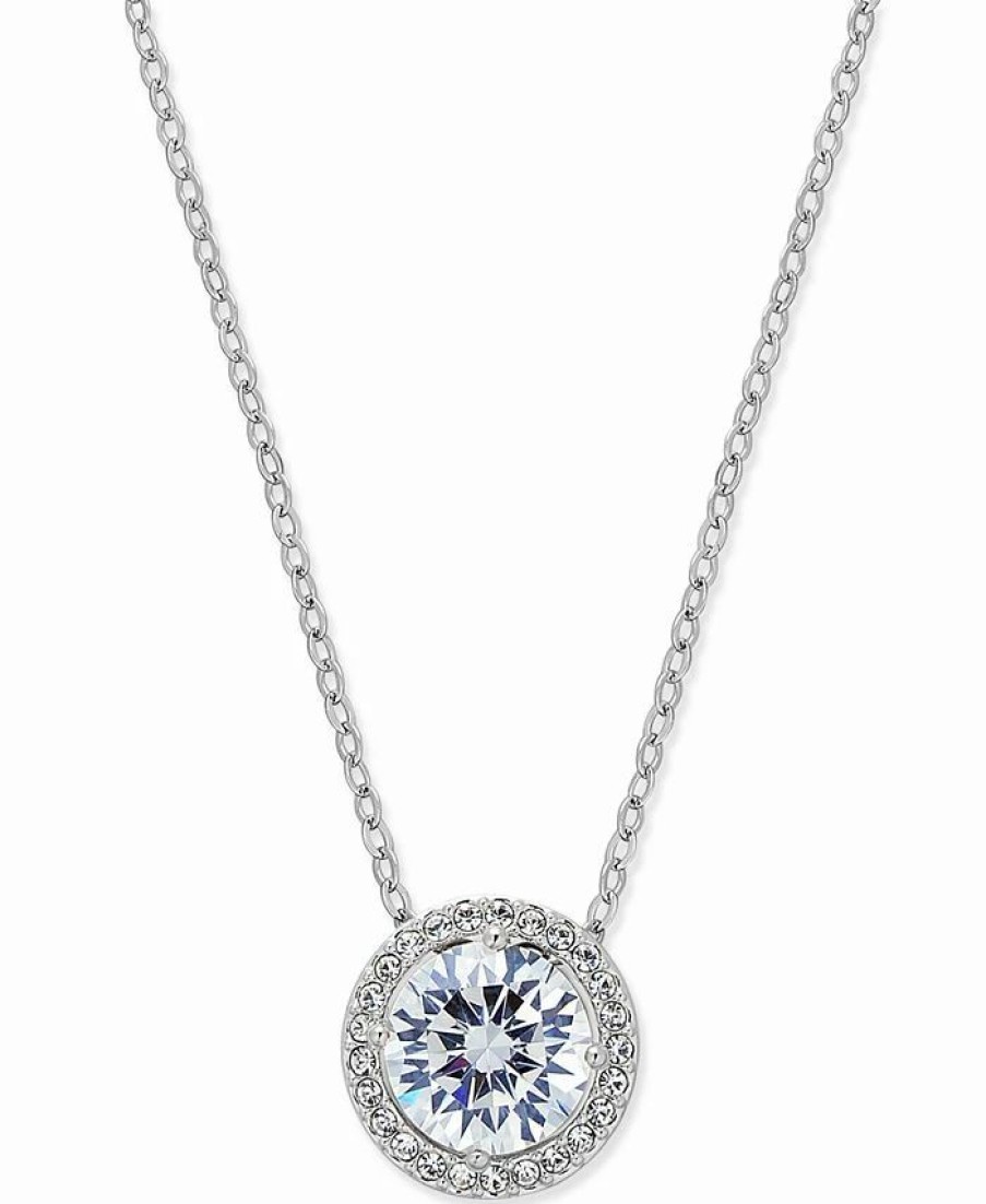 Best * Eliot Danori Silver-Tone Crystal Pendant Necklace, Created For Macy'S