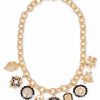 New * Charter Club Gold-Tone Crystal & Imitation Pearl Nature-Theme Charm Necklace, 17 + 2 Extender, Created For Macy'S Black