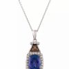 Clearance * Le Vian Blueberry Tanzanite (2 Ct. T.W.) & Diamond (1/3 Ct. T.W.) 18 Pendant Necklace In 14K White Gold Tanzanite