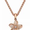 New * Effy Collection Opal (1-3/8 Ct. T.W.) & Diamond (1/20 Ct. T.W.) 18 Flower Pendant Necklace In 14K Rose Gold Opal