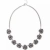 New * Charter Club Silver-Tone Crystal & Imitation Pearl Cluster Lariat Necklace, 17 + 2 Extender, Created For Macy'S Purple