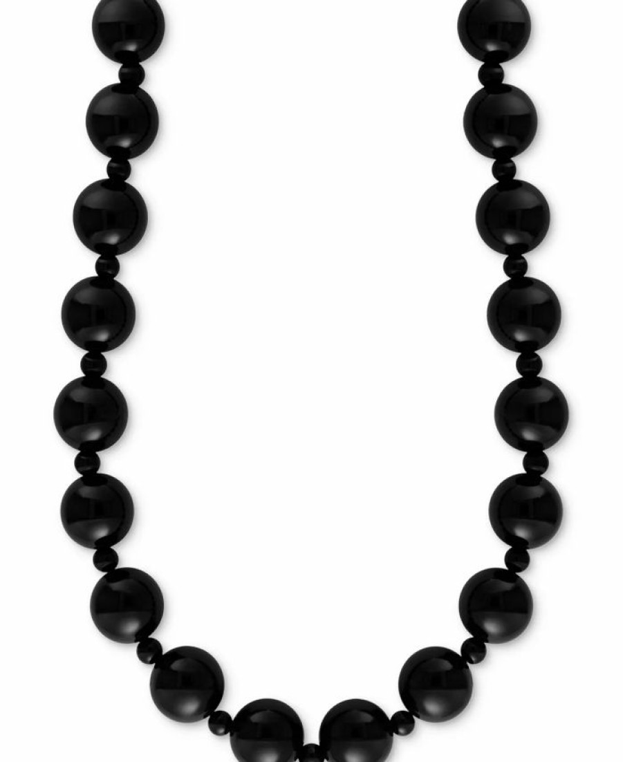 Hot * Effy Collection Onyx (4 & 10Mm) Bead 20 Statement Necklace Yellow Gold