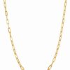 Hot * Italian Gold Paperclip Link 20 Chain Necklace In 10K Gold Gold