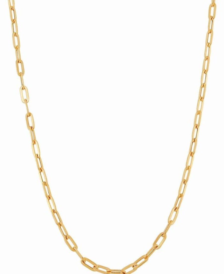 Hot * Italian Gold Paperclip Link 20 Chain Necklace In 10K Gold Gold