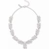 New * Inc International Concepts Silver-Tone Crystal Garland Lariat Necklace, 16 + 3 Extender, Created For Macy'S Crystal