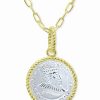 New * Giani Bernini Two-Tone Coin Pendant Necklace In Sterling Silver & 18K Gold-Plate, 16 + 2 Extender, Created For Macy'S Gold Over Silver